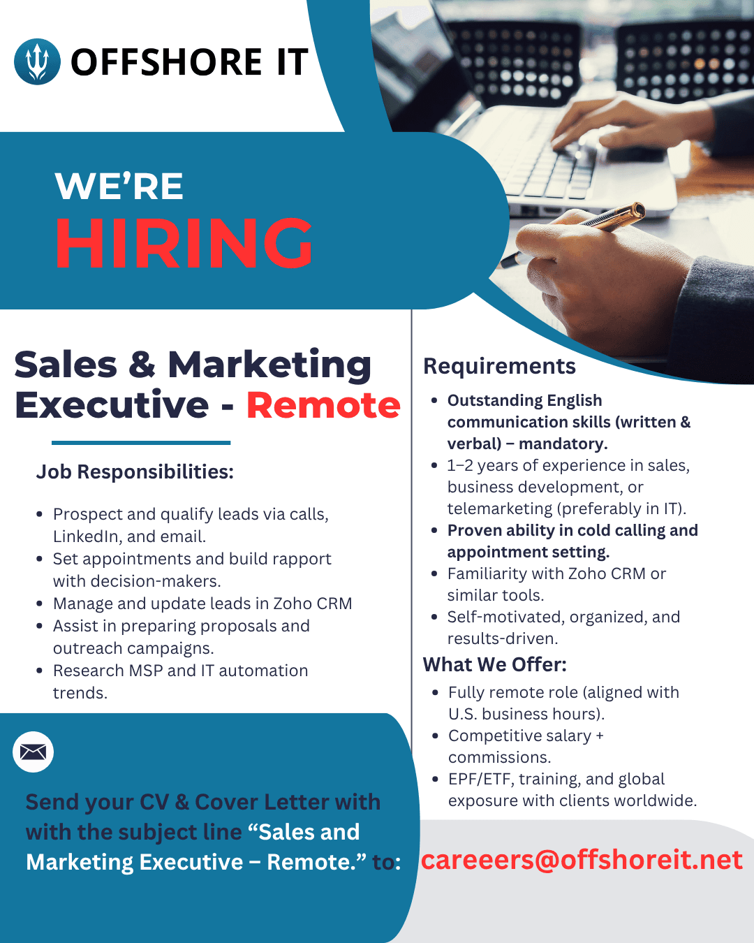 Sales & Marketing Executive - Remote